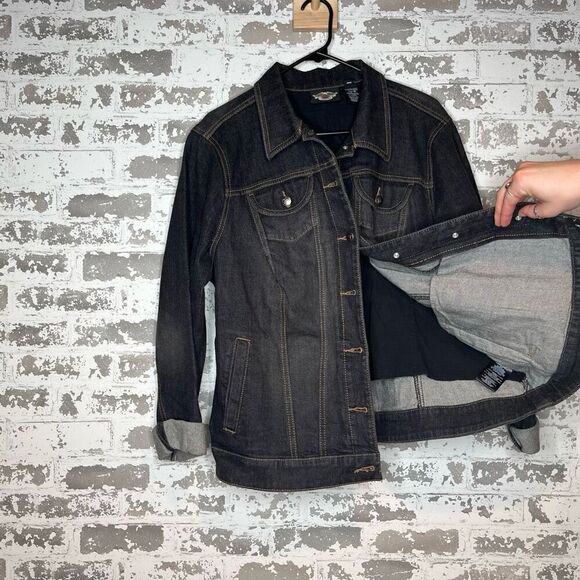 Harley-Davidson Black Jean Jacket - Picture 11 of 11
